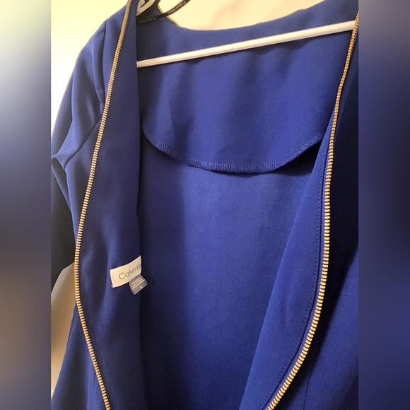 NWT Calvin‎ Klein Blue Zipper Dress - Picture 5 of 7